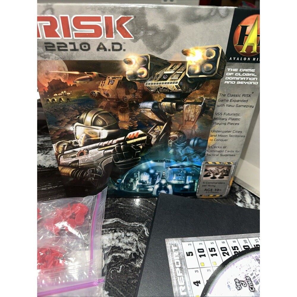 Risk 2210 AD Board Game Avalon Hill 2003 Edition Global Domination Complete